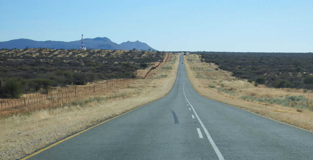 Namibia National Road B1 between Okahandja and Otjiwarongo