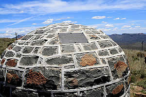 Olive Schreiner's grave on top of the mountain
