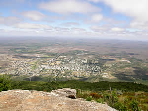 Somerset East from the top of the Boschberg